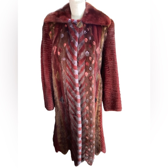 Multi Color Multi Patterned Mink Coat (fc) - Picture 16 of 17